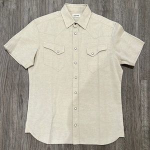 TAYLOR STITCH - The Short Sleeve Western Shirt in Natural - Size 42 never worn